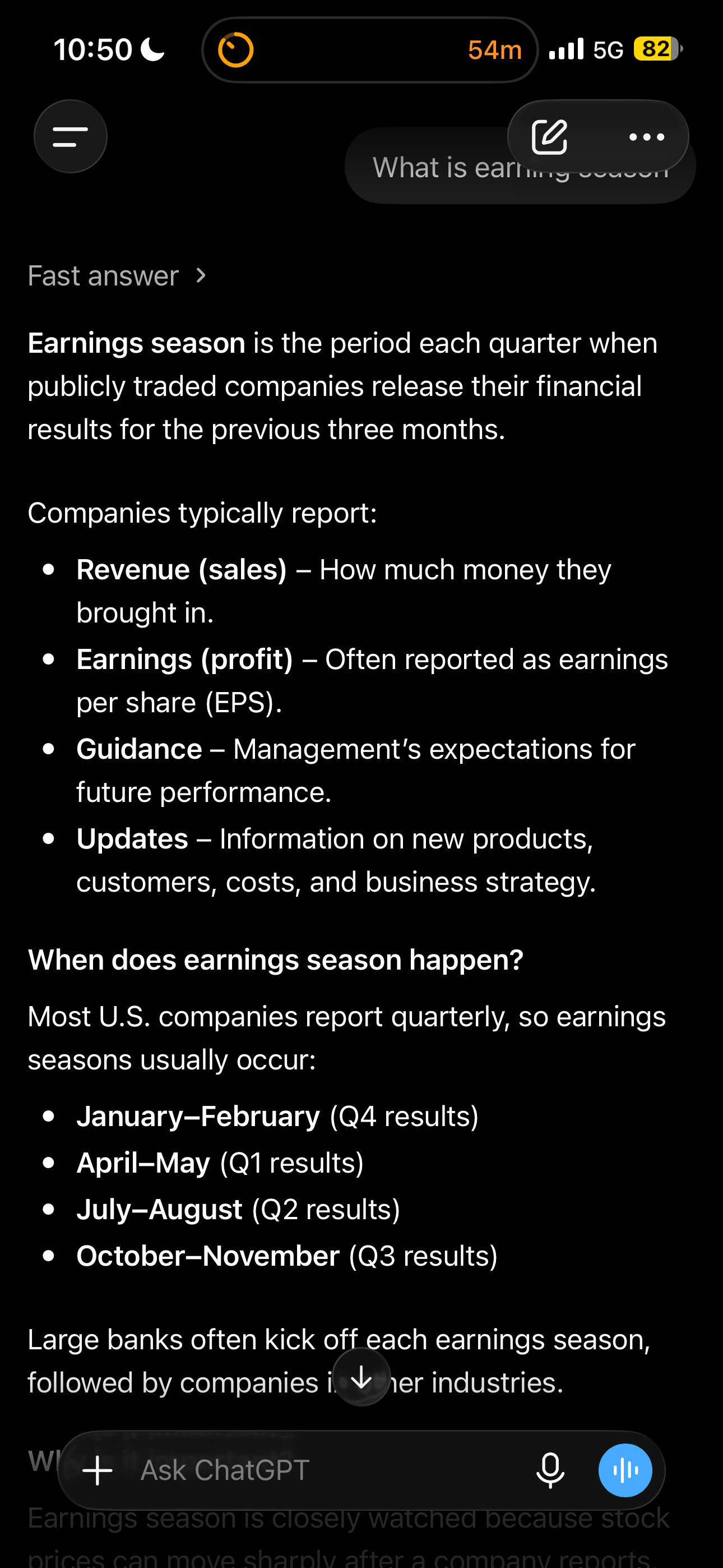 <p>When interest rates go up as stock market doesn’t like that. Earning season can cause volatility in the market and can cause price to go down if the reports is bad or worse then expected</p>