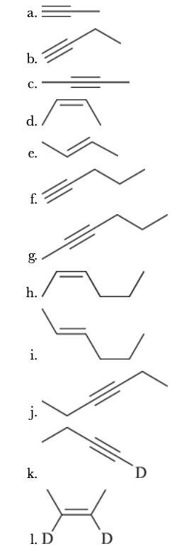 <p>7.48</p><p>Starting with ethyne, outline syntheses of each of the following. You may use any other needed reagents, and you need not show the synthesis of compounds prepared in earlier parts of this problem.</p>