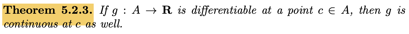 <p>If g: A → R is differentiable at a point..</p>