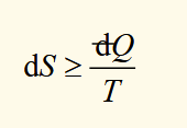 <p>inequality applies when <s>d</s>Q is for an irreversible process</p>