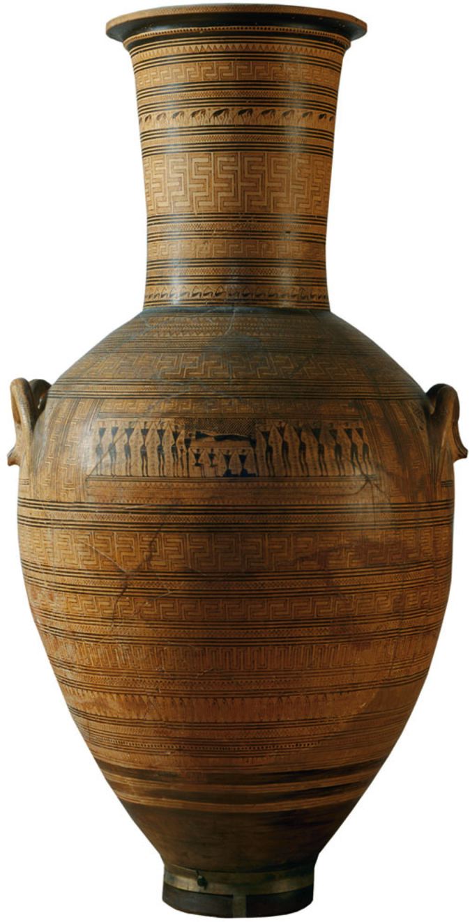 <p><span>Grave monument vase from Dipylon gate in northwestern Athens. Funeral marker.</span></p>