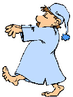 <p>- <strong>Walking around </strong>and sometimes performing other functions while asleep<strong>.</strong></p><p><strong>example:</strong> A child walks around the house while still asleep and does not remember doing it the next morning.</p>