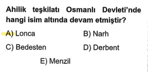<p>Selçuklu'daki esnaf dayanışma teşkilatı olan <strong>Ahilik</strong>, Osmanlı'da daha profesyonel ve merkezi bir yapı olan <strong>Lonca</strong> sistemine dönüşmüştür.</p>
