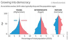 <p>number of males and females of each age in a population</p>