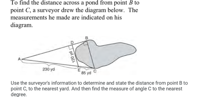 <p>BC = ___</p><p>Angle C = ___</p>
