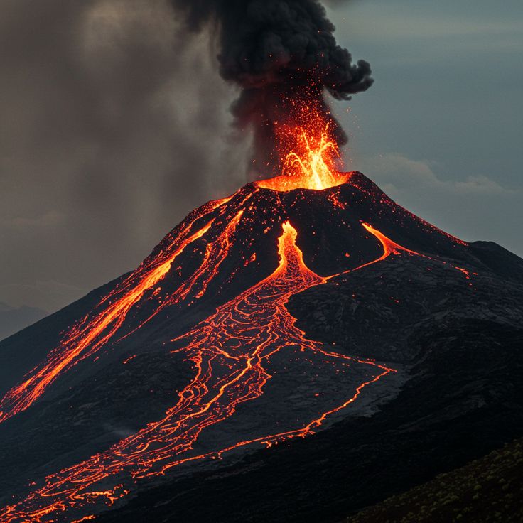 <p>a volcanic eruption</p>