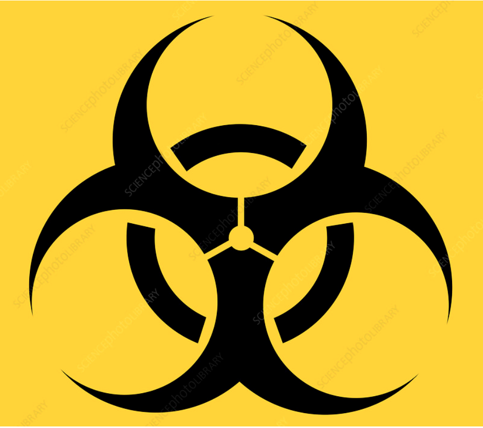 <p><span>What does this symbol indicate when working in the lab?</span></p>