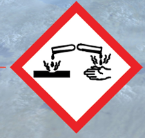 <p>Corrosive (skin, eyes, or metals)</p>
