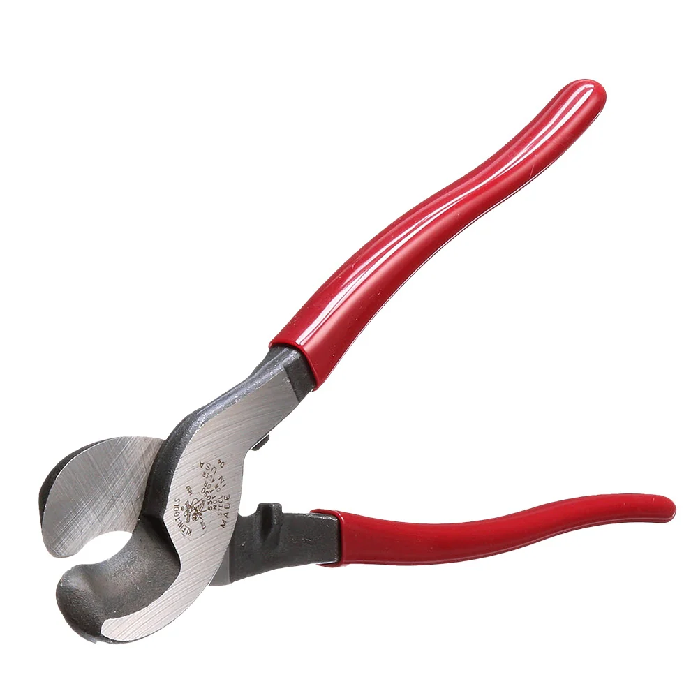 <p>Heavy-duty, scissor-like hand tools with sharp, curved blades designed to cleanly cut thick electrical cables and large-gauge conductors.</p>