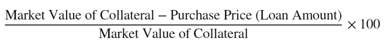<p><span>The percentage reduction applied to the market value of collateral to determine the amount of cash a lender will provide in a repurchase agreement. It serves as a safety net to protect the lender against potential drops in the collateral's value or the borrower's default.</span></p><p></p><p><span>Expressed as:   Security Price - Purchase Price / Security Price</span></p>