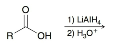 <p>carboxylic acid + LAH</p>
