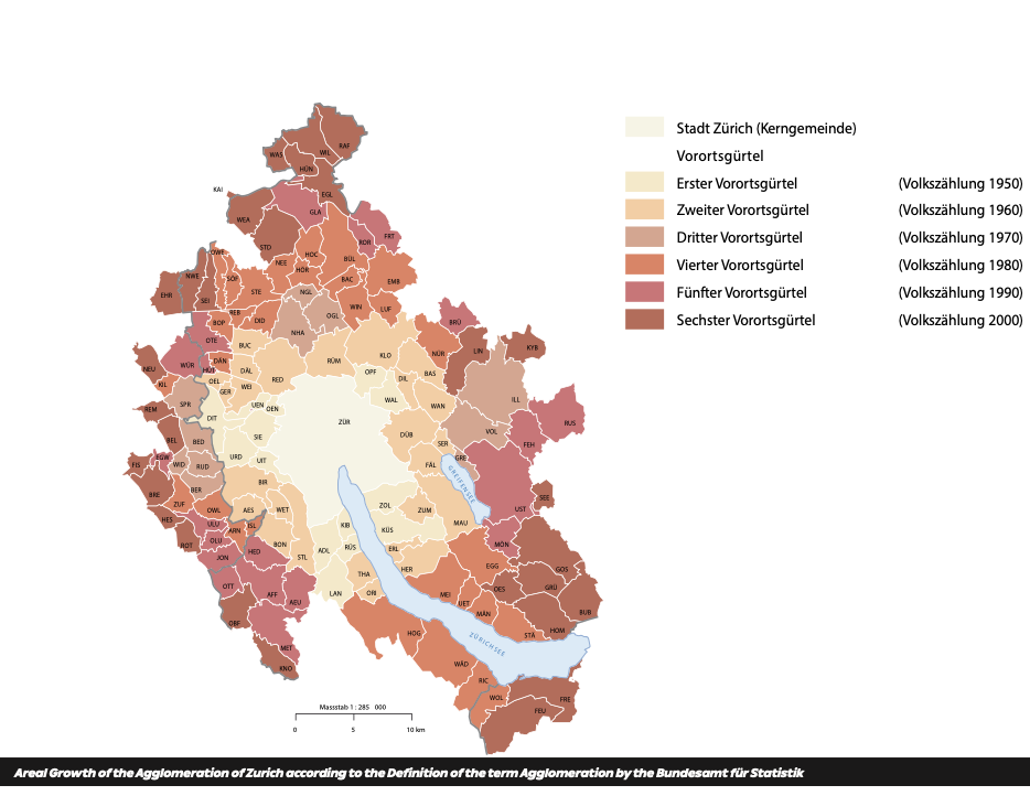 <p>Planning the metropolitan area → Zürich’s urban agglomeration has expanded far beyond its administrative boundaries, requiring new policies and cooperation between federal, cantonal and municipal planning authorities </p>