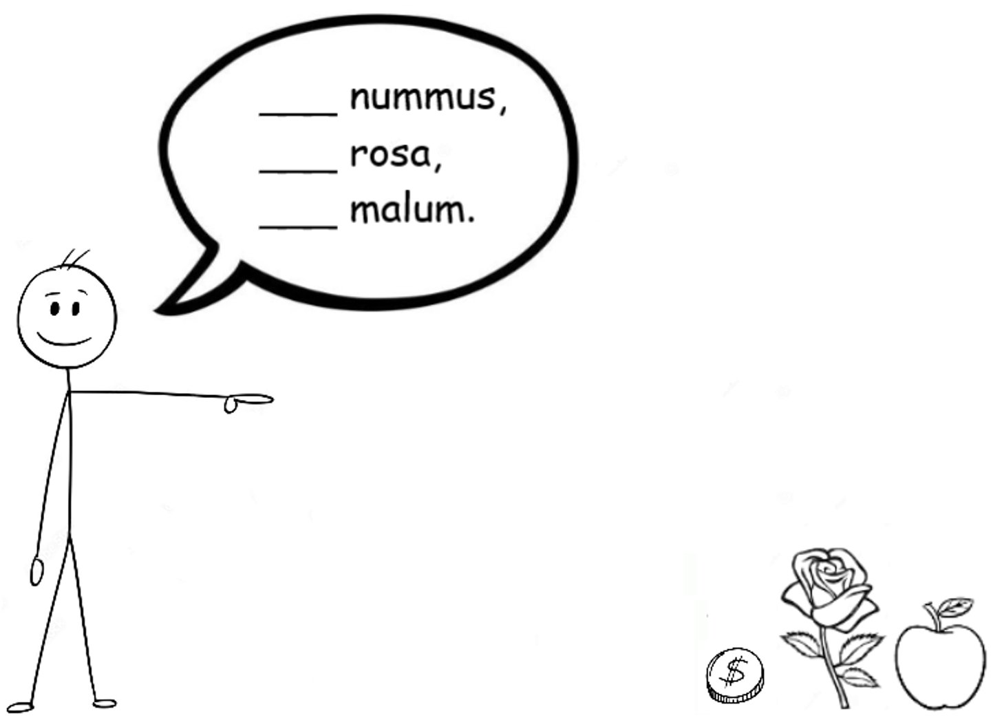 <p>demonstrativum:</p><p>Qui illic est.</p><p>(there, that)</p>