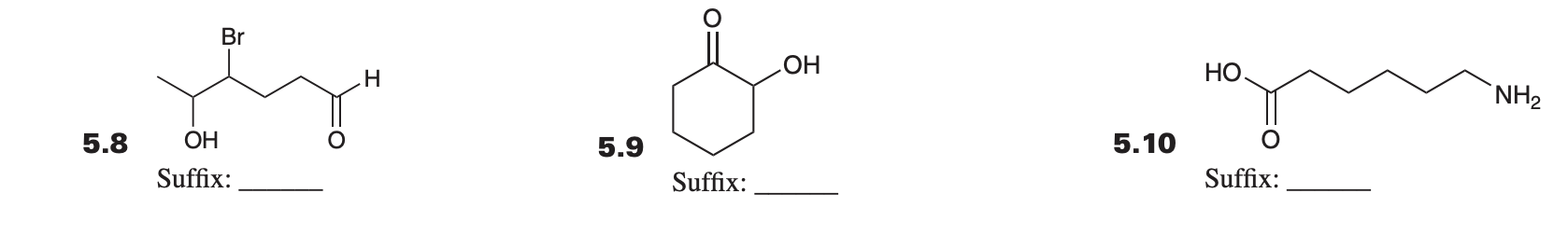 <p>Identify what suffixes you would use</p>