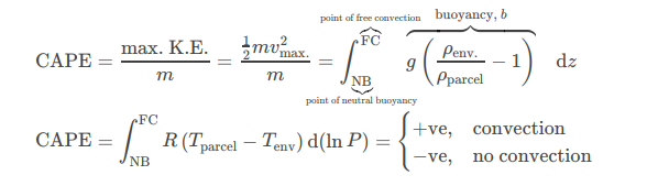 <p>Convective available potential energy </p>