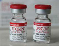 <p>Epoetin alfa </p><p>Human erythropoietin </p><p>Anemia due to chronic kidney disease</p>