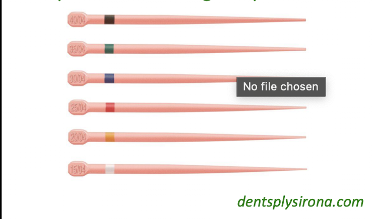 <p>sizing consistency w .04 taper gutta percha </p>