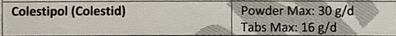 <p><strong>Colest</strong>ipol (<strong>Colest</strong>id)</p>