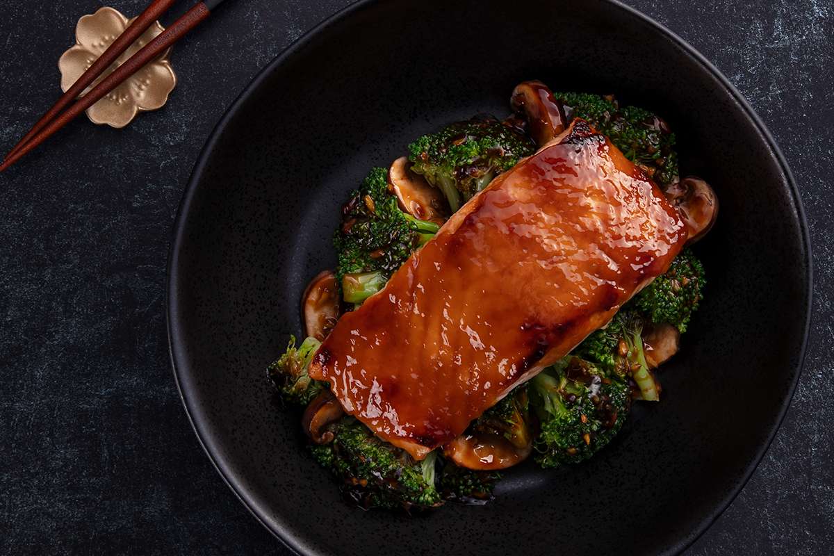 <p>Miso Glazed Salmon</p>