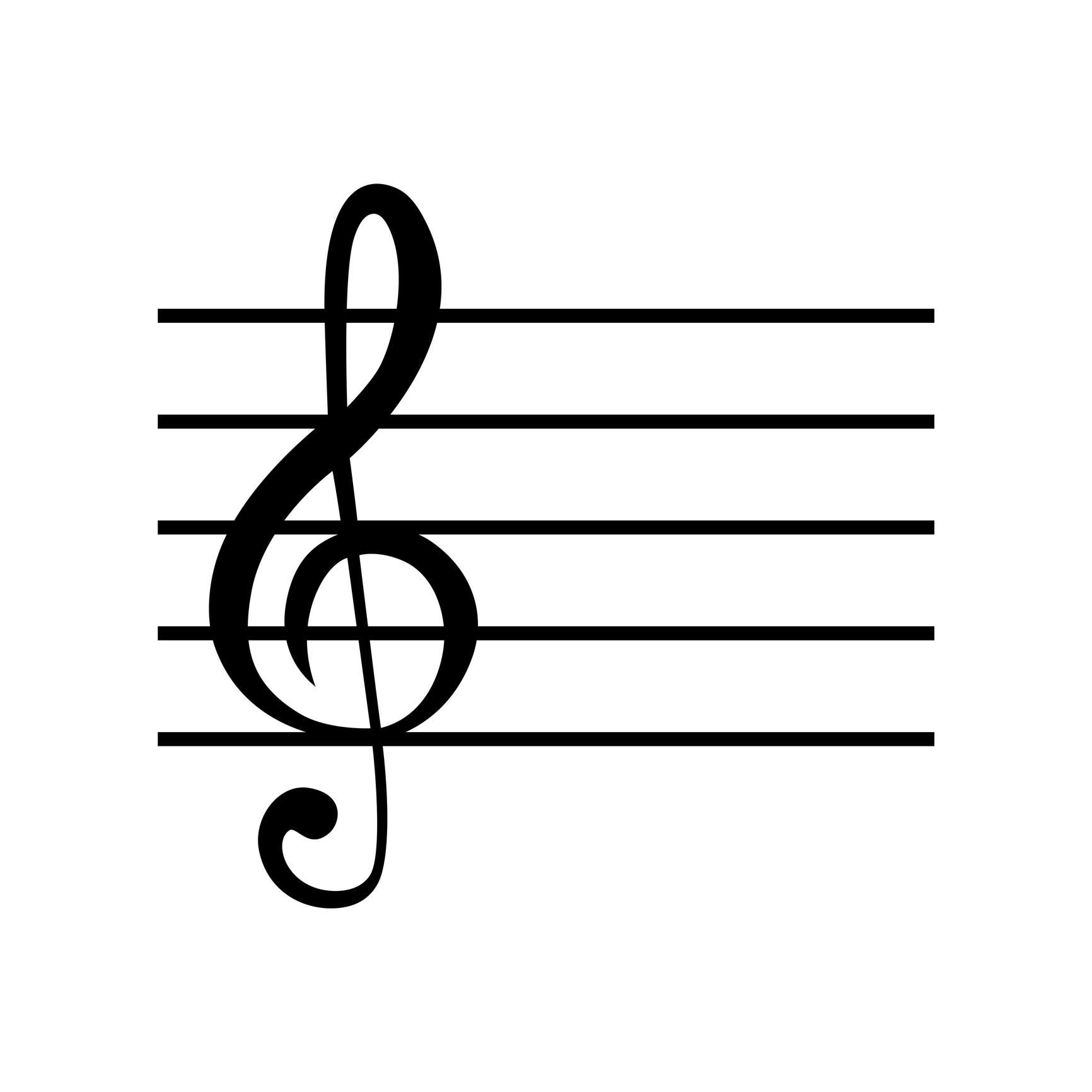 <p>Der <strong>Violinschlüssel</strong> ist ein Zeichen am Anfang des Notensystems.</p><p>Er zeigt:<br><span data-name="point_right" data-type="emoji">👉</span> Die <strong>zweite Linie von unten → oben ist das G</strong>.</p><p>Darum heißt er auch <strong>G-Schlüssel</strong>.</p>