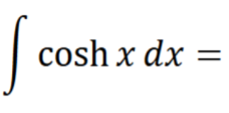 <p>Integrals of Hyperbolic Functions</p>