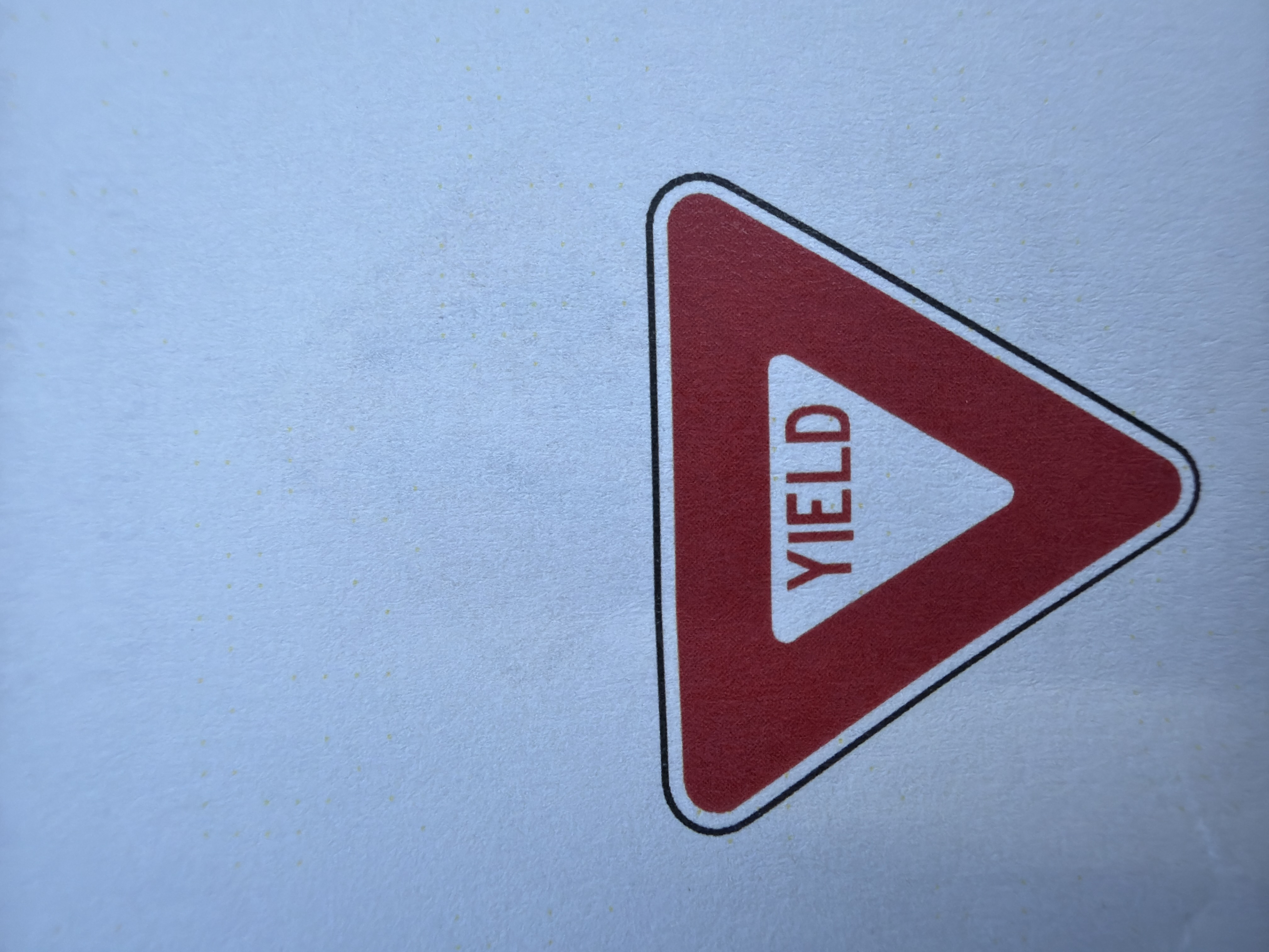 <ul><li><p>The yield sign is the only sign shaped like this</p></li><li><p>Slow down as you come to a yield sign</p></li><li><p>Yield to pedestrians, bicycles and vehicles </p></li></ul><p></p>