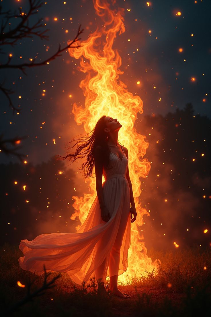 <p>to be on fire</p>