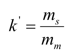 <p><span>It is the ratio of the total amount of a solute in the stationary phase to the amount in the mobile phase at equilibrium.</span></p><p><span>Mostly used in HPLC</span></p>
