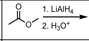 <p>What will these reactants do to a ester? </p>