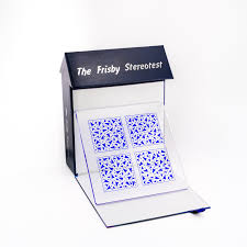 <ul><li><p>Real depth stereopsis test</p></li><li><p>Assesses global stereopsis</p></li><li><p>No glasses required</p></li><li><p>Uses plates of different thicknesses to create disparity</p></li></ul><p></p>