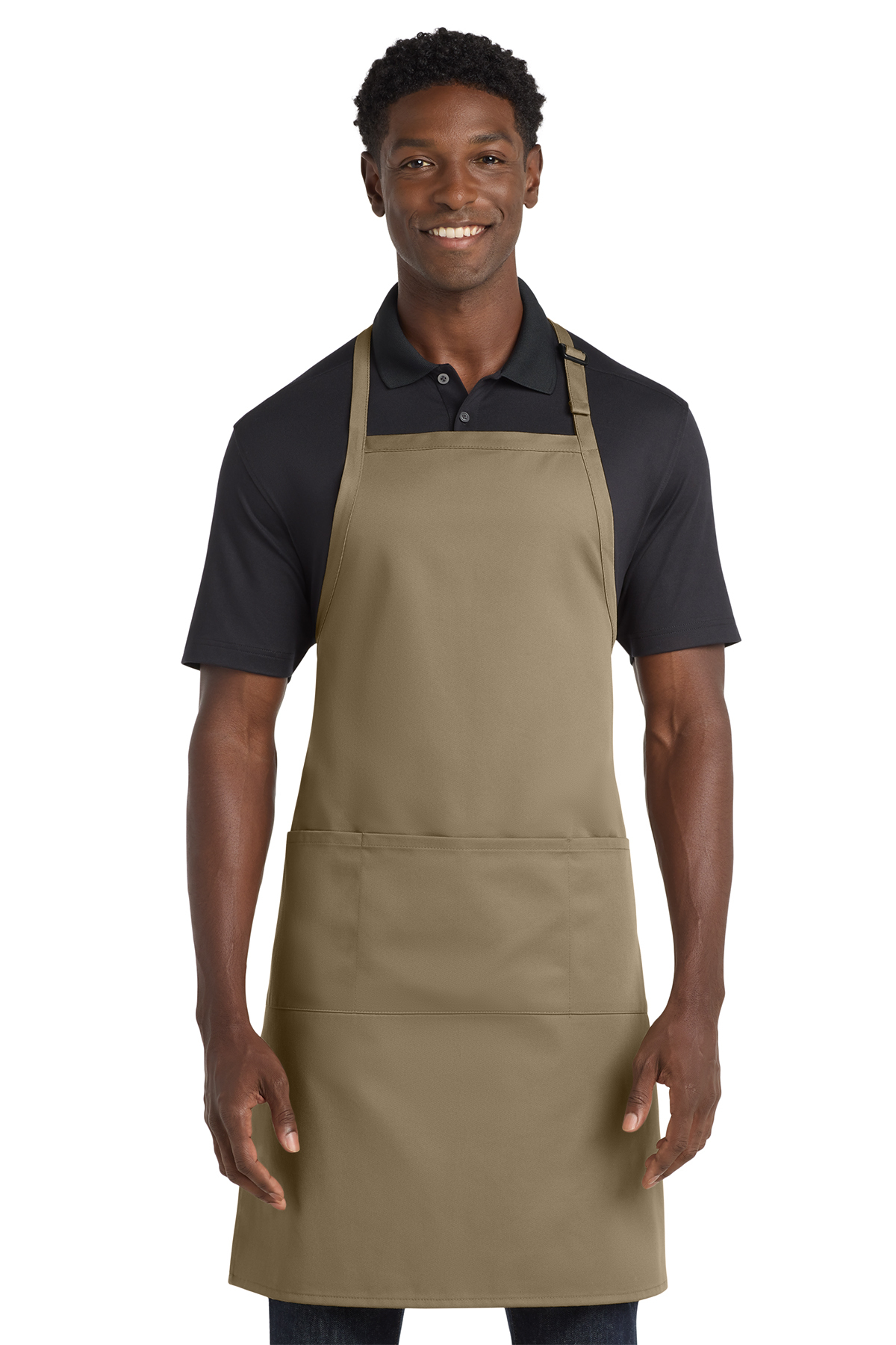 <p>A protective garment worn over the front of one's clothes and tied at the back.</p>