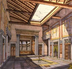 <p>atrium, reception hall, main room</p>