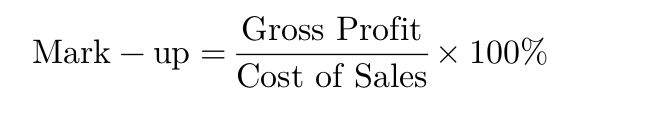 <p>Amount added to the cost of price of a product to determine it’s selling price</p>