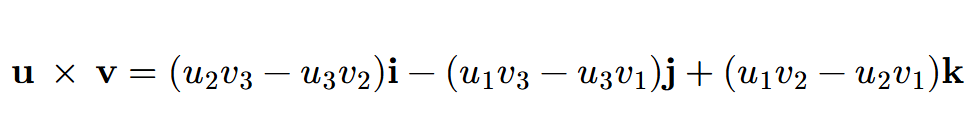 <p><span>Let 𝐮=〈𝑢1,𝑢2,𝑢3〉⁢and𝐯=〈𝑣1,𝑣2,𝑣3〉.</span></p>