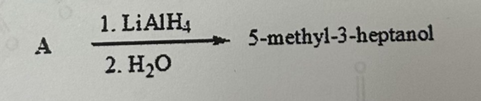 <p>Provide the reactant (A) for the following reaction </p>