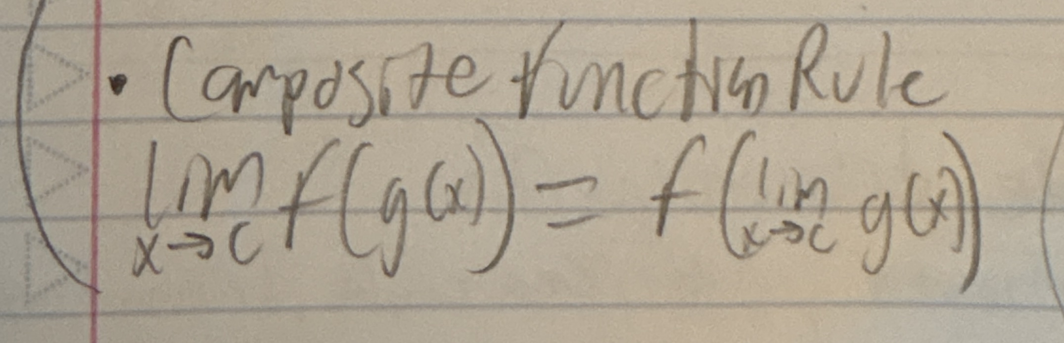 <p>(do the limit of the INSIDE function and then just plug the answer into the outside fcn)</p>