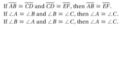 <p>If a=b and b=c, then a=c</p>