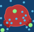 <p>what is the solution being showing in the cell?</p><ul><li><p>hypertonic</p></li><li><p>isotonic</p></li><li><p>hypotonic</p></li></ul><p></p>
