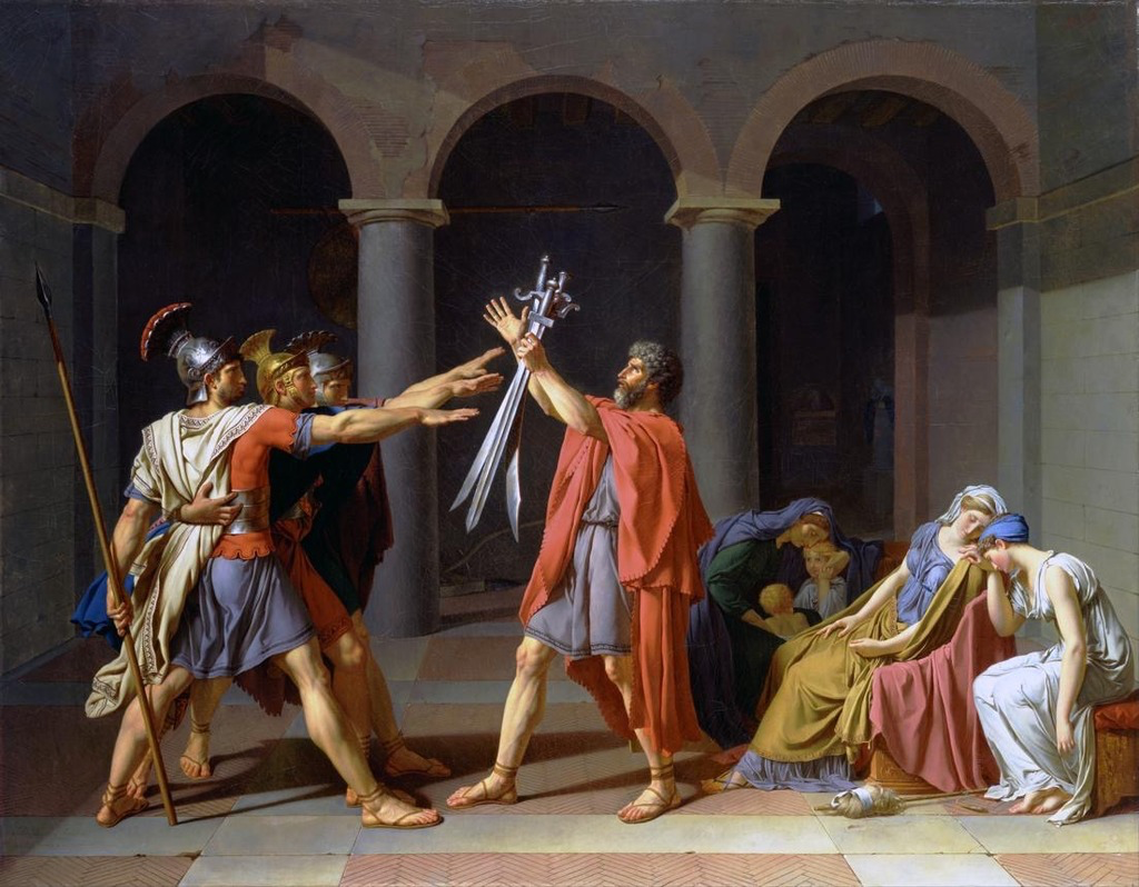 <p>The artwork below BEST reflects which characteristic of Neoclassicism?</p>