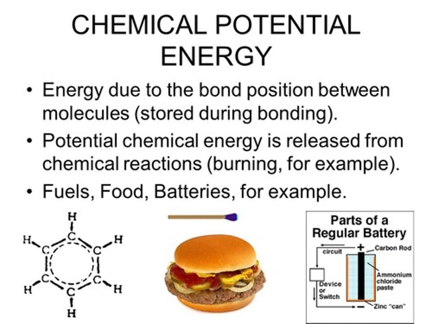 <p>Chemical potential energy</p><p>https://www.khanacademy.org/science/biology/energy-and-enzymes/the-laws-of-thermodynamics/a/types-of-energy</p>