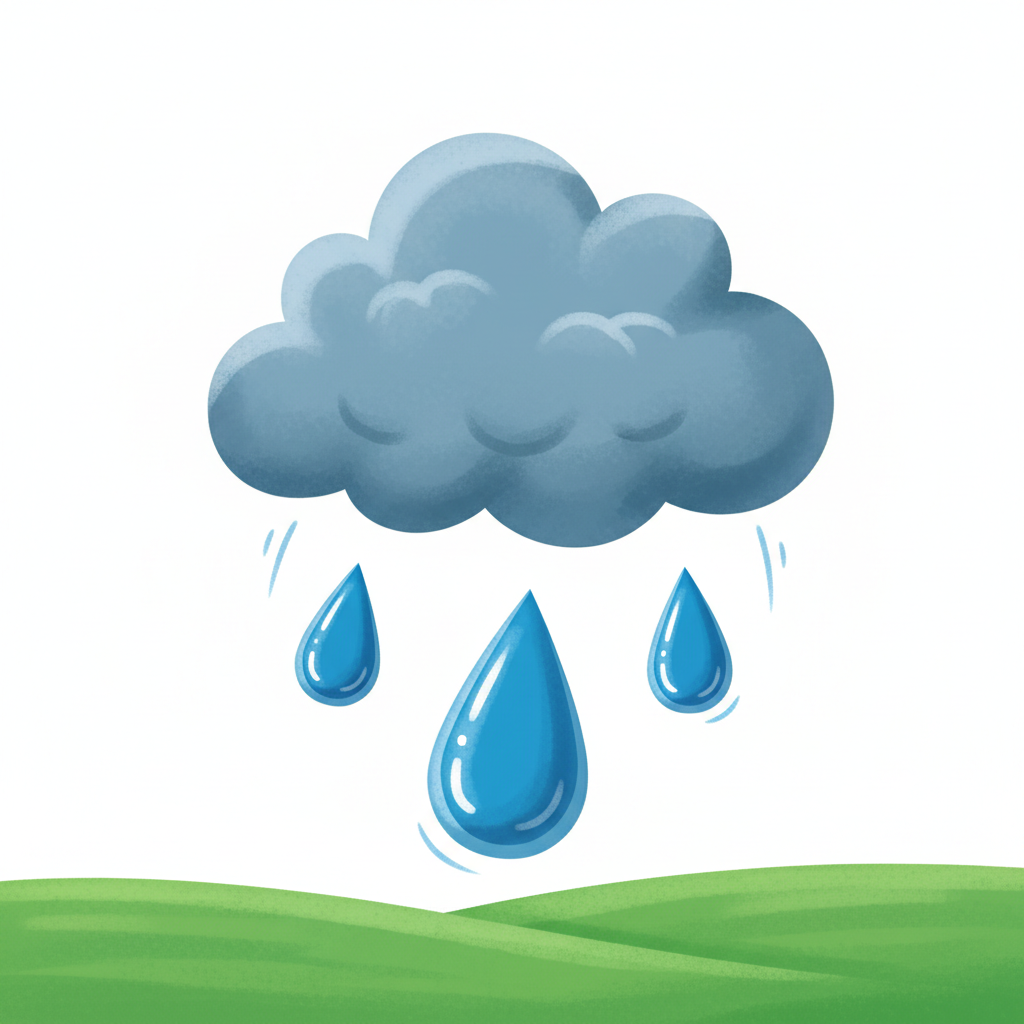 <p>Liquid water that falls as precipitation from clouds to the Earth's surface.</p>