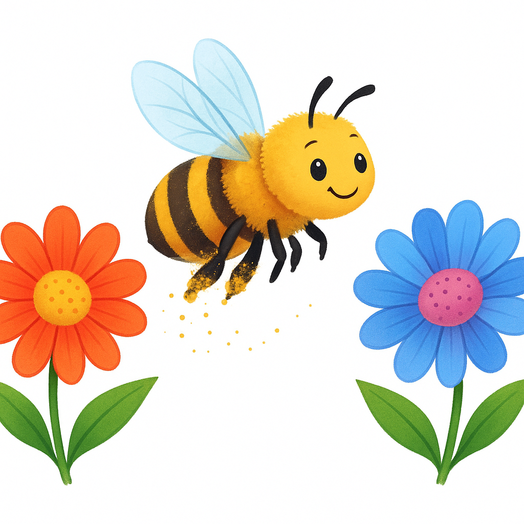 <p>Animals that carry pollen between flowers while looking for nectar.</p>