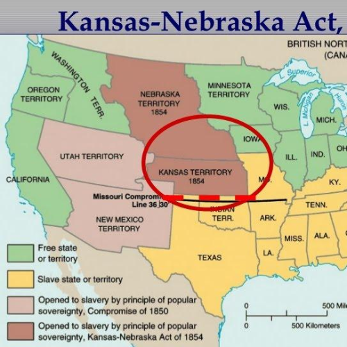 <p>allowed voters residing in these two territories to decide via popular vote whether or not the territories became slave states or free states</p>