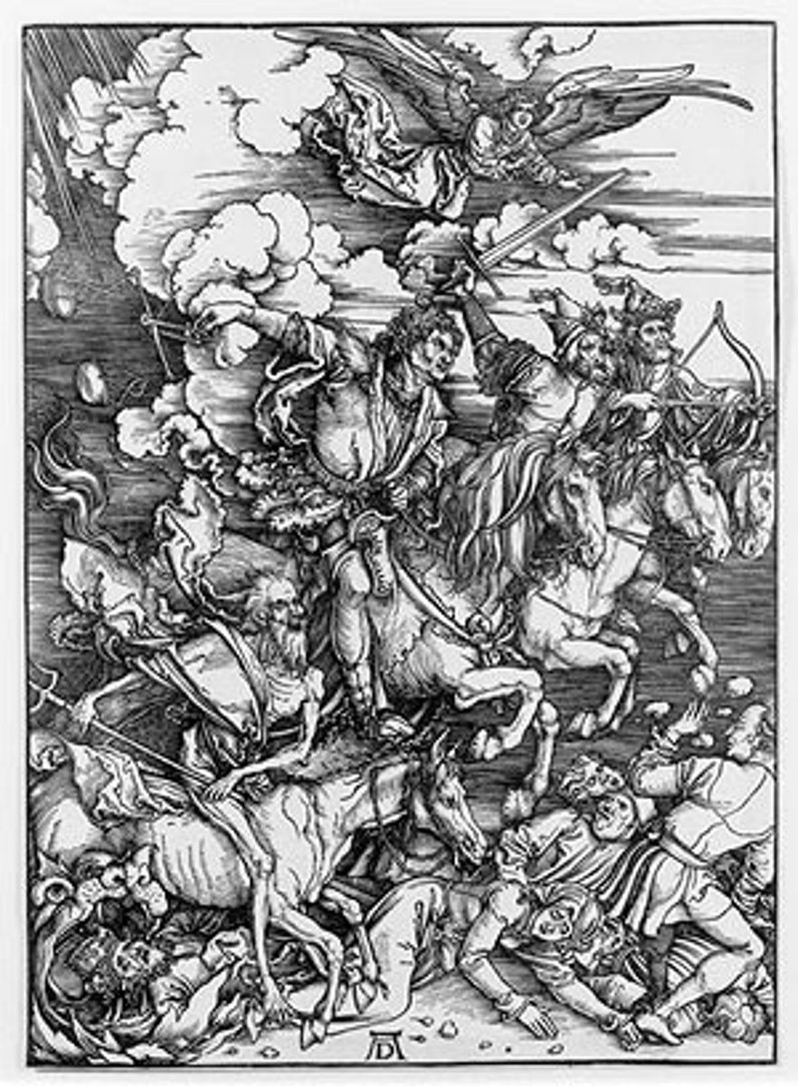 <p>- Northern Renaissance; Reformation Germany</p><p>- Gothic inspired</p><p>- extremely naturalistic detail</p><p>- use and wrote on theoretical ideas of Italian Renaissance</p><p>- studied in Italy</p><p>- bronze and woodcuts</p><p>- The Four Horsemen of the Apocalypse</p><p>- Veronica: engraving, hatching</p>