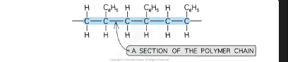 <p>A very large molecule made by joining together many small monomer units — has a repeating unit and a very high molecular mass</p>
