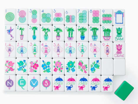 <p>Delicate floral motifs with a refined, soft palette.</p>