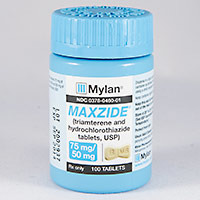<p>triamterene + htcz</p><p>1 -2 tab/d</p><p>not for crcl < 30</p>