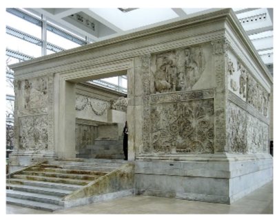 <p>reliefs show mix of legendary and historical figures </p>