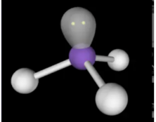 <p>What shape is this</p><p> what electron arrangement and what angle?</p>