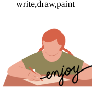 <p>to write, draw, paint</p>